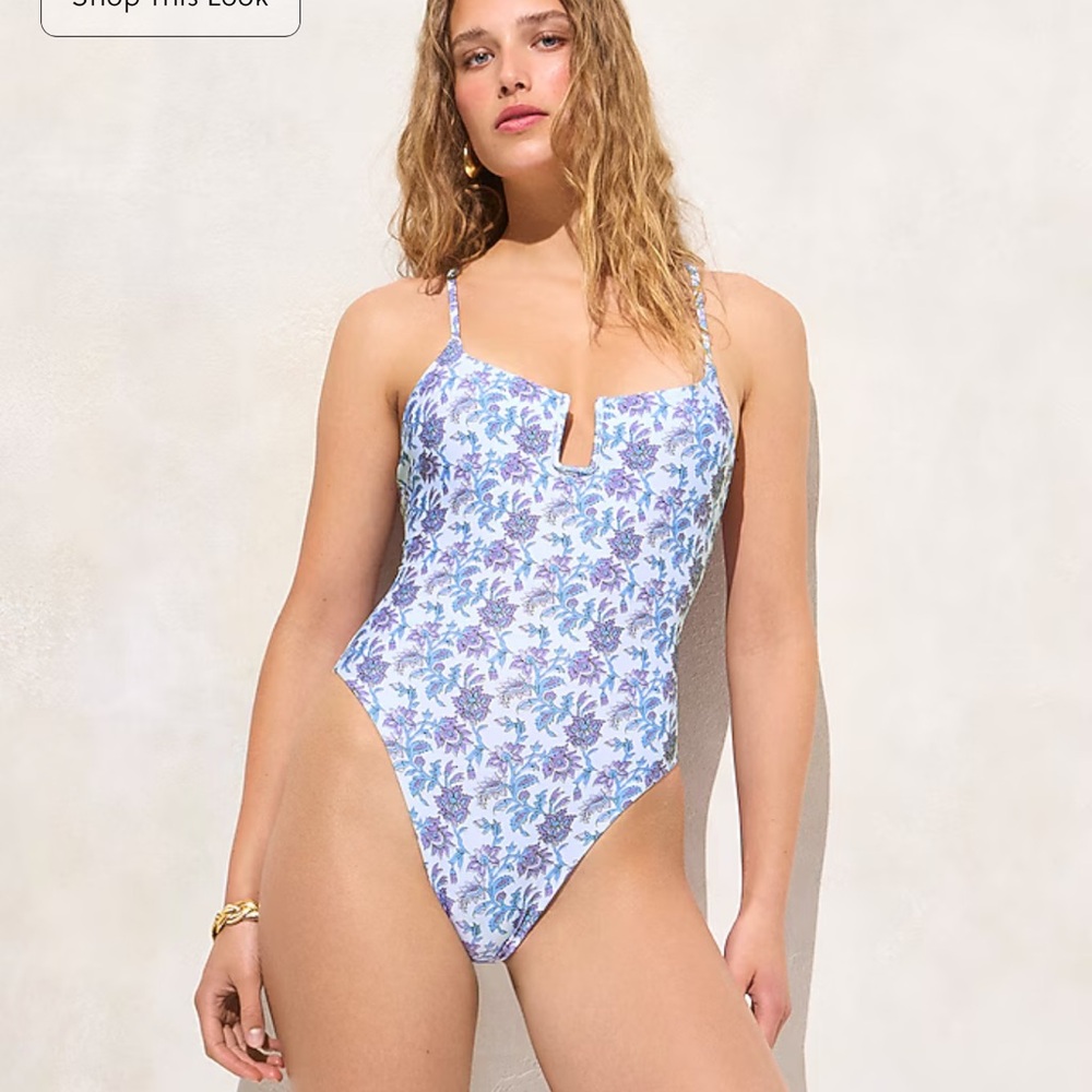 J Crew Mira one-piece swimsuit in Classic Sculpt Floral size 24 new NWT